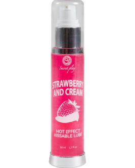 SECRETPLAY – LUBRIFICANTE 2-1 EFFETTO CALORE FRAGOLA E CREMA 50 ML