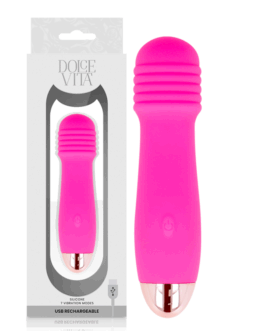 DOLCE VITA – VIBRATORE RICARICABILE TRE ROSA 7 VELOCITÀ