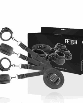FETISH SUBMISSIVE – SET DI MANETTE E CRAVATTE CON FODERA IN NOPRENE
