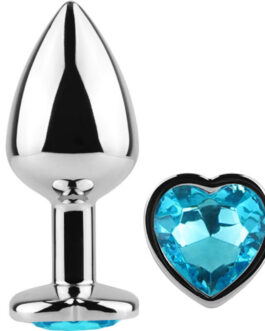 SECRETPLAY – TAPPO IN METALLO CUORE BLU TAGLIA PICCOLO 7 CM