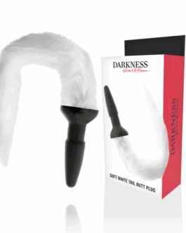 DARKNESS - PLUG ANALE IN SILICONE CON CODA BIANCA
