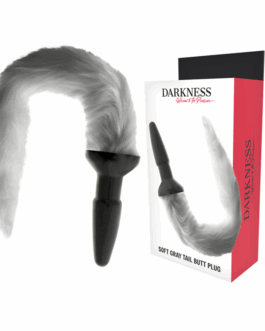DARKNESS – PLUG ANALE IN SILICONE CON CODA GRIGIA