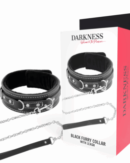 DARKNESS – COLLANA IN PELLE DI ALTA QUALITÀ CON GUINZAGLIO