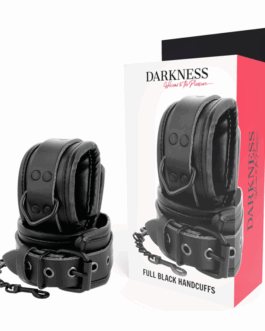 DARKNESS – MANETTE REGOLABILI IN PELLE NERA