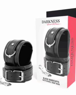 DARKNESS – MANETTE NERE REGOLABILI CON DOPPIO NASTRO DI RINFORZO