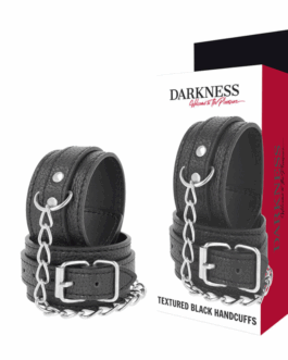 DARKNESS - MANETTE IN PELLE STRUTTURATA NERA