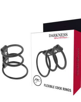 DARKNESS – SET DI 3 ANELLI PER PENE FLESSIBILI