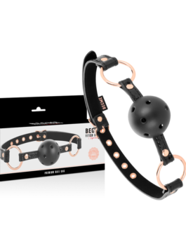 BEGME – BLACK EDITION BALL GAG VEGAN IN PELLE