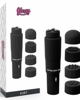 GLOSSY – MASSAGGIATORE TASCABILE KURT NERO