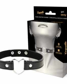 COQUETTE CHIC DESIRE – COLLANA IN PELLE VEGANA ACCESSORIO CUORE DONNA