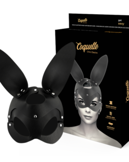 COQUETTE CHIC DESIRE – MASCHERA VEGANA IN PELLE CON ORECCHIE DI CONIGLIO