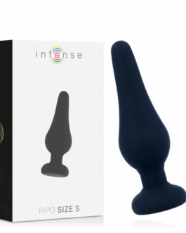INTENSE - PLUG ANALE PIPO S SILICONE NERO 9,8 CM