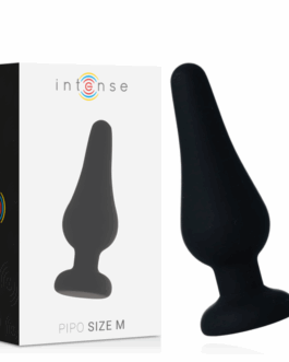INTENSE – PLUG ANALE PIPO M SILICONE NERO 11 CM