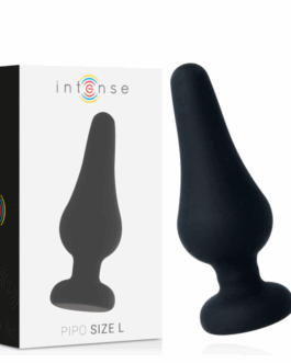 INTENSE – PLUG ANALE PIPO L SILICONE NERO 13 CM
