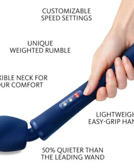 FUN FACTORY – VIM WAND RUMBLE VIBRADOR RECARGABLE SILICONA NARANJA