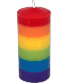 PRIDE - CANDELA GRANDE CON BANDIERA LGBT
