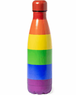 PRIDE - SCALDABAGNO METALLICO CON BANDIERA LGBT