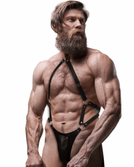 FETISH SUBMISSIVE ATTITUDINE – IMBRACATURA JOCK STRAP IN ECOPELLE DA UOMO