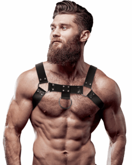 FETISH SUBMISSIVE ATTITUDE – IMBRACATURA PER IL PETTO IN ECOPELLE DA UOMO