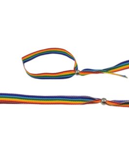PRIDE – BRACCIALE CON SFERE IN ARGENTO CON BANDIERA LGBT