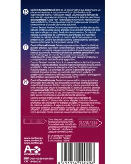 CONTROL – PRESERVATIVI SPIKE CON PUNTE CONICHE 12 UNITÀ