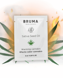 BRUMA – GEL SCORREVOLE ALL”OLIO DI SEMI DI SATIVA GUSTO CANNABIS RISCALDANTE 6 ML