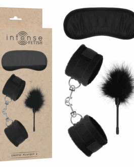 INTENSE – FETISH PLAYSET EROTICO 2 CON MANETTE, MASCHERA CIECA E TICKLER