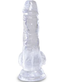 KING COCK – CLEAR PENE REALISTICO CON SFERE 10.1 CM TRASPARENTE