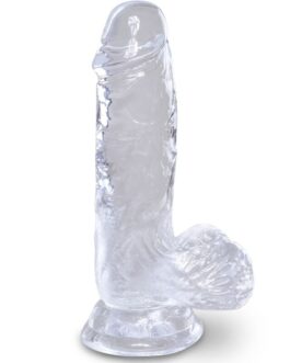 KING COCK – CLEAR PENE REALISTICO CON SFERE 10.1 CM TRASPARENTE