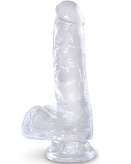 KING COCK – CLEAR PENE REALISTICO CON SFERE 13.5 CM TRASPARENTE