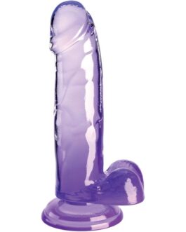 KING COCK – CLEAR PENE REALISTICO CON SFERE 15.2 CM VIOLA