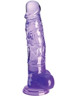 KING COCK – CLEAR PENE REALISTICO CON SFERE 16.5 CM VIOLA