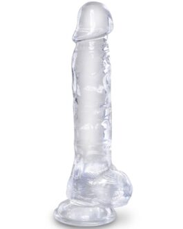 KING COCK – CLEAR PENE REALISTICO CON SFERE 16.5 CM TRASPARENTE