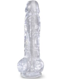 KING COCK – CLEAR PENE REALISTICO CON SFERE 16.5 CM TRASPARENTE