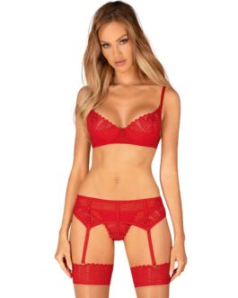 OBSESSIVE – INGRIDIA SET TRE PEZZI ROSSO XS/S