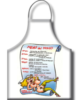 DIABLO PICANTE - MENU FIDANZATO GREMBIULE TESTO IN SPAGNOLO