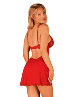 OBSESSIVE – LUVAE BABYDOLL  TANGA ROSSO S/M