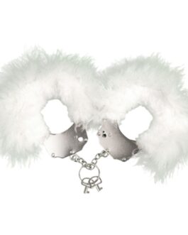 ADRIEN LASTIC – MANETTE IN METALLO CON PIUME BIANCHE
