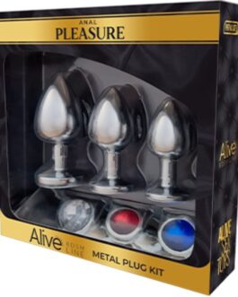 ALIVE – KIT PIACERE ANALE 3 PLUG METAL