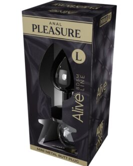 ALIVE – PIACERE ANALE MINI PLUG METAL NERO TAGLIA L
