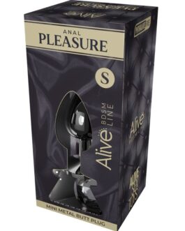 ALIVE – PIACERE ANALE MINI PLUG METAL NERO TAGLIA S