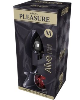 ALIVE – PIACERE ANALE MINI PLUG METAL ROSSO TAGLIA M
