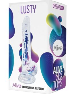 ALIVE – PENE LUSTY REALISTICO TRASPARENTE 18 CM
