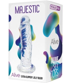 ALIVE – PENE MAJESTIC REALISTICO TRASPARENTE 14,7 CM