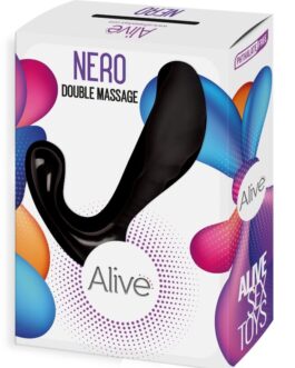 ALIVE – DOPPIO MASSAGGIATORE NERO ANALE E PROSTATICO