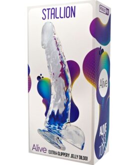 ALIVE – PENE REALISTICO STALLONE TRASPARENTE 22 CM