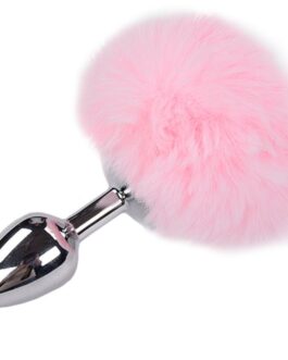 ALIVE – PLUG PIACERE ANALE METALLO LISCIO ROSA FLUFFY TAGLIA L
