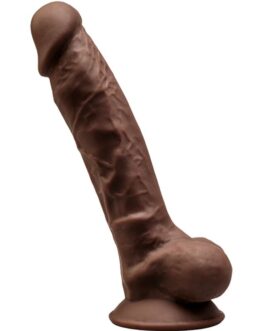 SILEXD – MODELLO 1 PENE REALISTICO PREMIUM SILEXPAN SILICONE MARRONE 17.5 CM