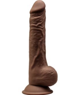 SILEXD – MODELLO 1 PENE REALISTICO PREMIUM SILEXPAN SILICONE MARRONE 24 CM