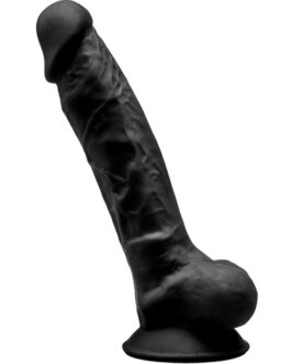 SILEXD – MODELLO 1 PENE REALISTICO PREMIUM SILEXPAN SILICONE NERO 17.5 CM